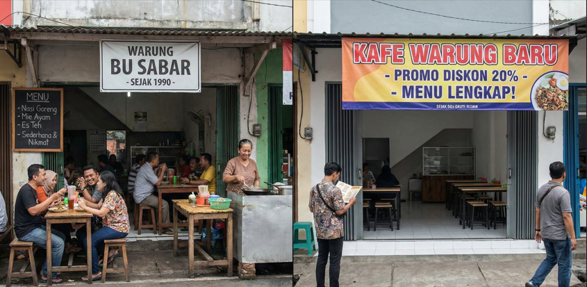 Warung Rame vs Warung Sepi